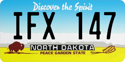 ND license plate IFX147