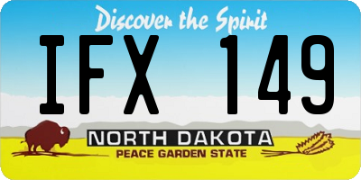 ND license plate IFX149