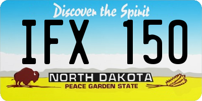 ND license plate IFX150