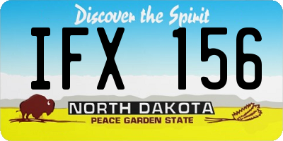 ND license plate IFX156