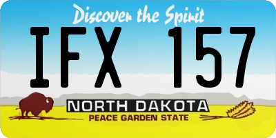 ND license plate IFX157