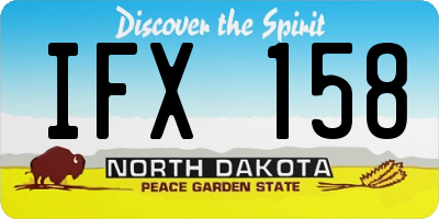 ND license plate IFX158
