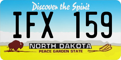 ND license plate IFX159
