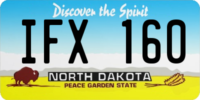 ND license plate IFX160