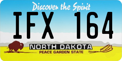 ND license plate IFX164