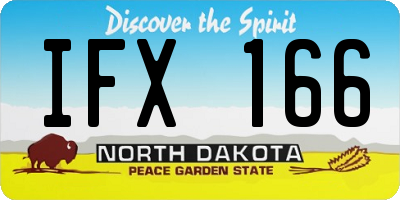 ND license plate IFX166