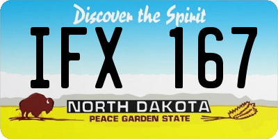 ND license plate IFX167