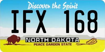ND license plate IFX168