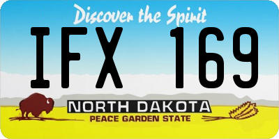 ND license plate IFX169