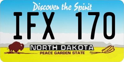 ND license plate IFX170