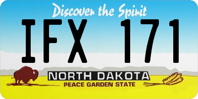 ND license plate IFX171