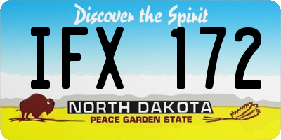 ND license plate IFX172