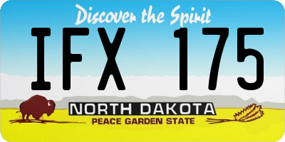 ND license plate IFX175