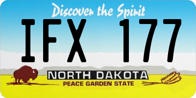 ND license plate IFX177