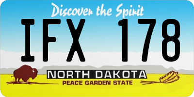 ND license plate IFX178