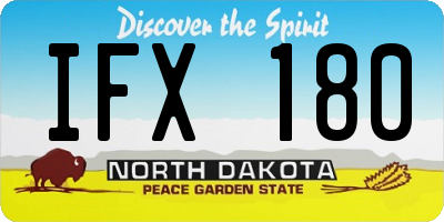 ND license plate IFX180