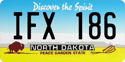 ND license plate IFX186