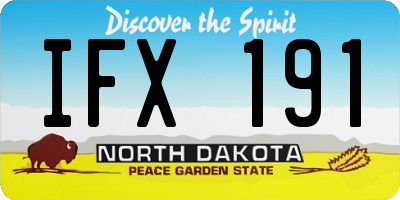 ND license plate IFX191