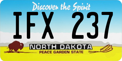 ND license plate IFX237