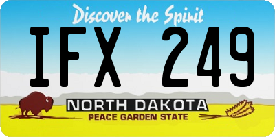 ND license plate IFX249