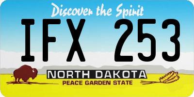 ND license plate IFX253