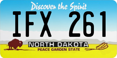 ND license plate IFX261
