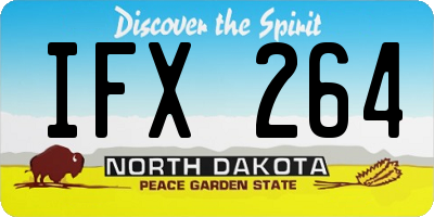 ND license plate IFX264