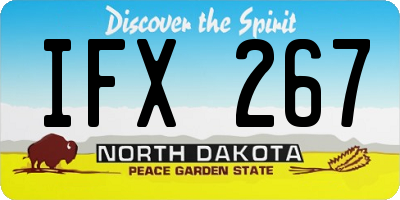 ND license plate IFX267