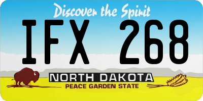 ND license plate IFX268