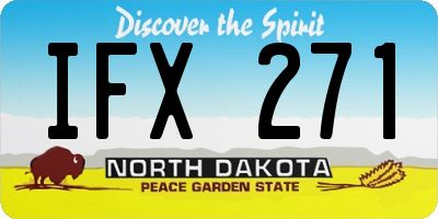 ND license plate IFX271