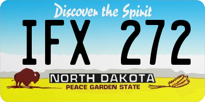 ND license plate IFX272