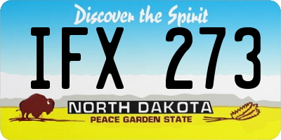 ND license plate IFX273