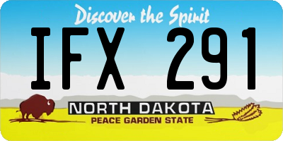 ND license plate IFX291