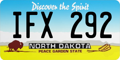 ND license plate IFX292
