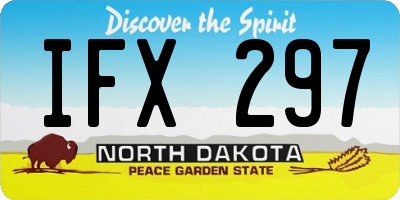 ND license plate IFX297