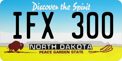 ND license plate IFX300