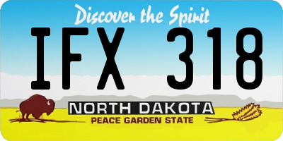 ND license plate IFX318