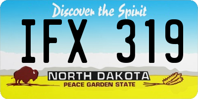 ND license plate IFX319