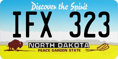 ND license plate IFX323