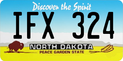 ND license plate IFX324