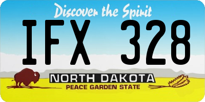 ND license plate IFX328