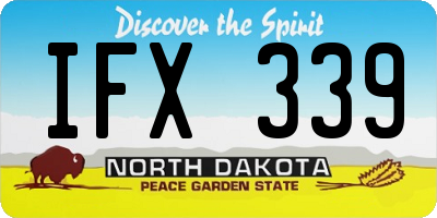 ND license plate IFX339
