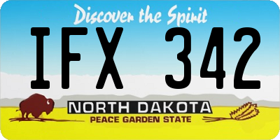 ND license plate IFX342