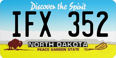 ND license plate IFX352