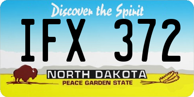 ND license plate IFX372