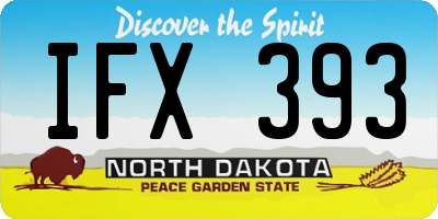 ND license plate IFX393
