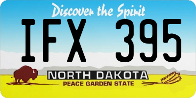 ND license plate IFX395