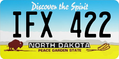 ND license plate IFX422