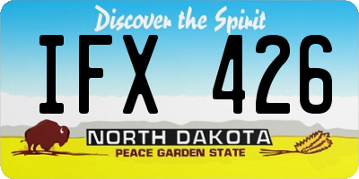 ND license plate IFX426