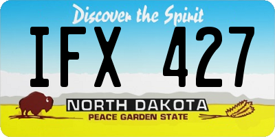 ND license plate IFX427